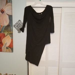 Black, Off the shoulder, Asymmetrical top